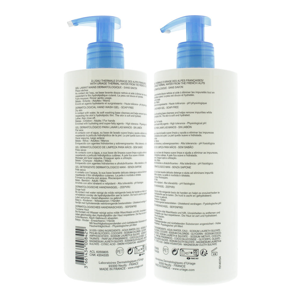 Uriage Eau Thermale Dermatological Hand Wash Gel  500ml