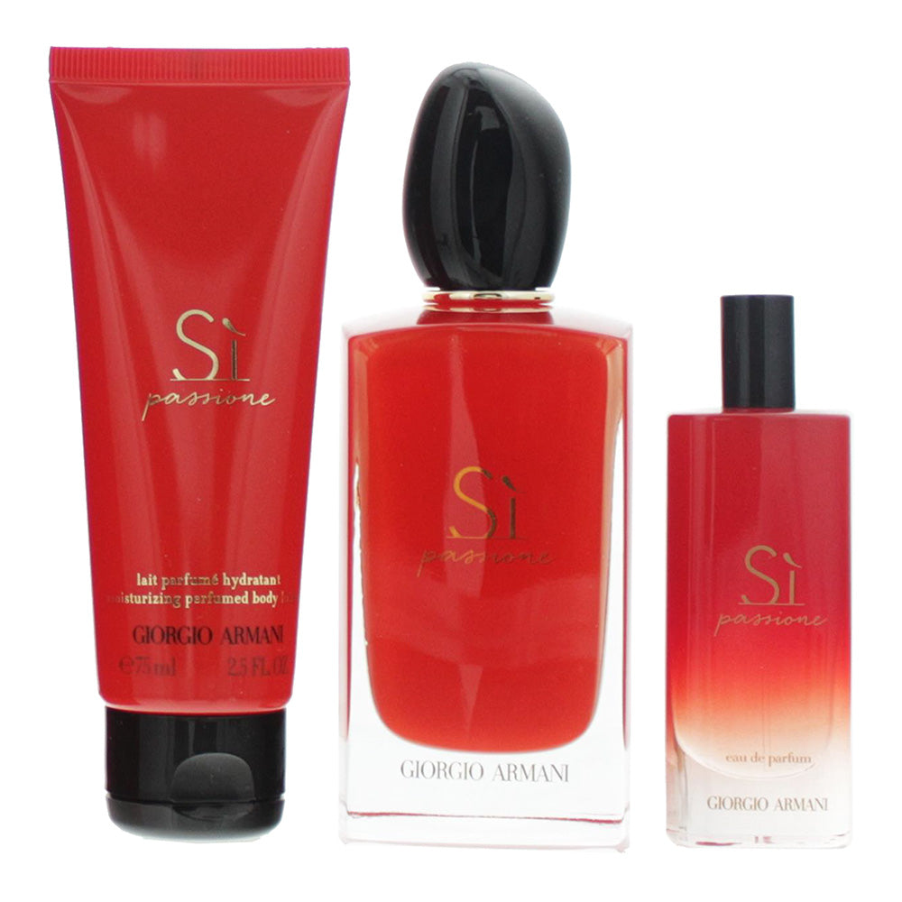 Giorgio Armani Si Passione 3 Piece Gift Set: Eau de Parfum 100ml - Eau de Parfum - Product