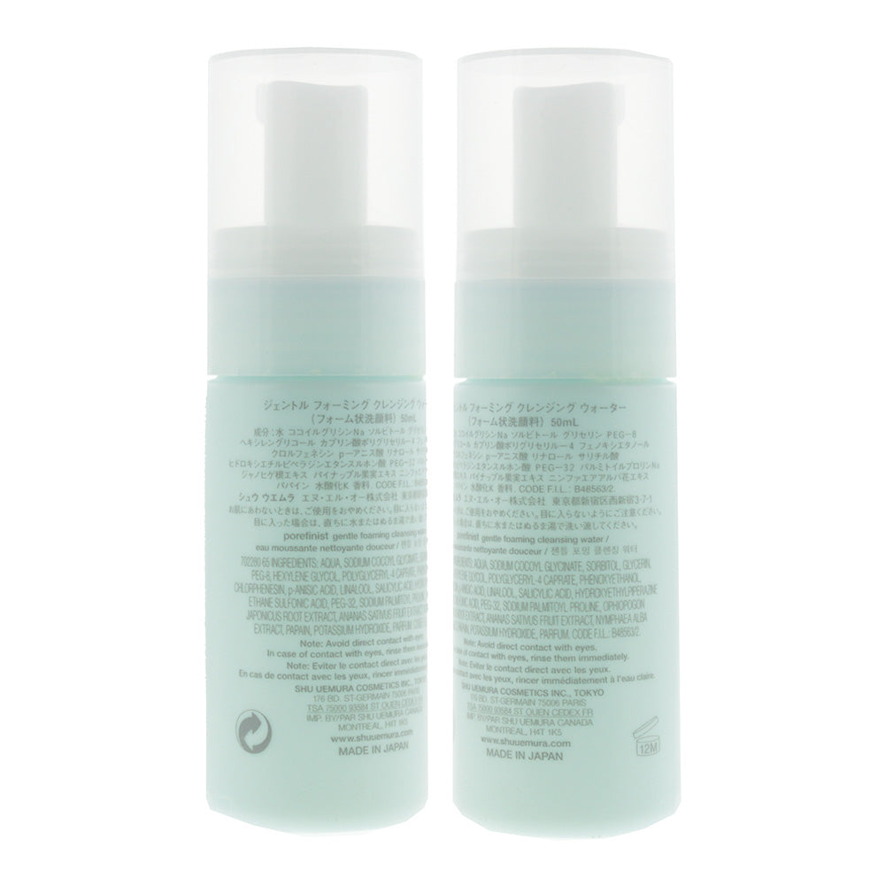 Shu Uemura Skin Purifier Porefinist Gentle Foaming Cleansing Water 50ml