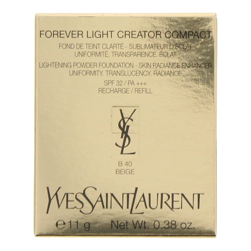 Yves Saint Laurent Forever Light Creator Compact SPF 32 / PA +++ Refill B 40 Bei - Box