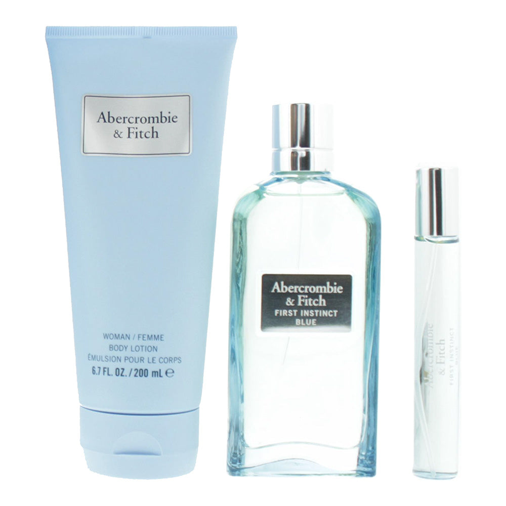 Abercrombie & Fitch First Instinct Blue Woman 3 Piece Gift Set: Eau de Parfum 10 - Product