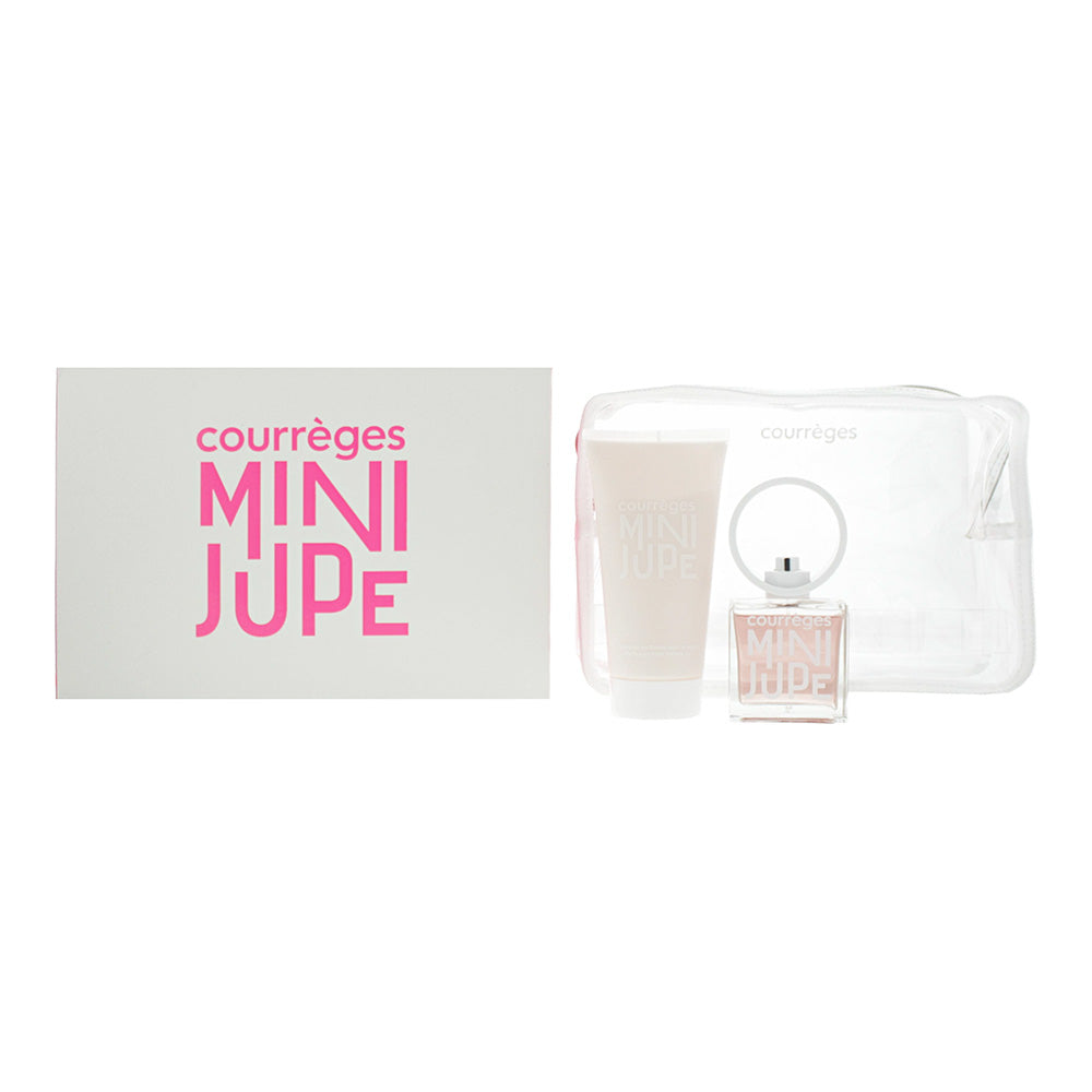 Courrèges Mini Jupe 3 Piece Gift Set: Eau de Parfum 50ml - Body Cream 150ml - To