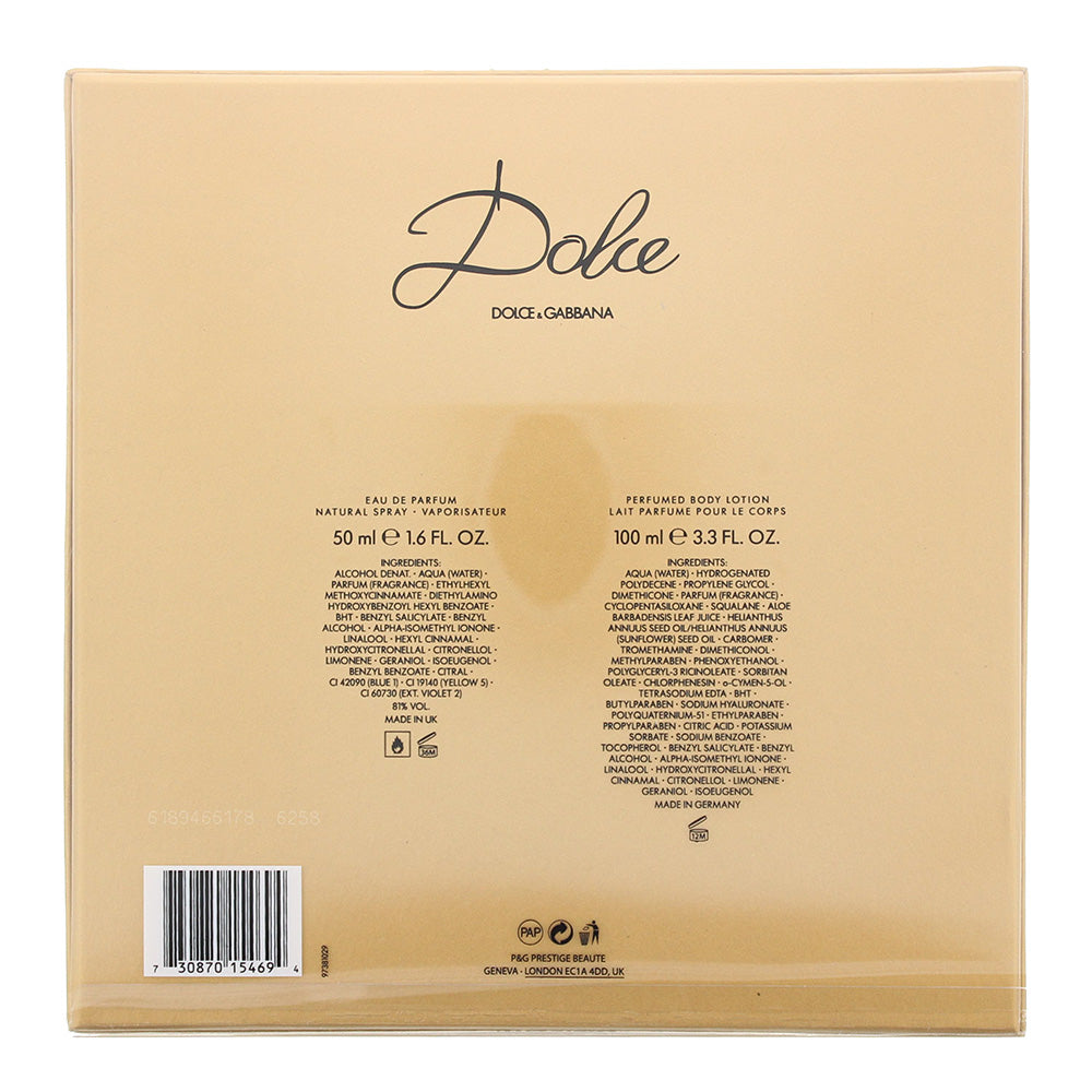 Dolce & Gabbana Dolce 2 Piece Gift Set: Eau de Parfum 50ml - Body Lotion 100ml