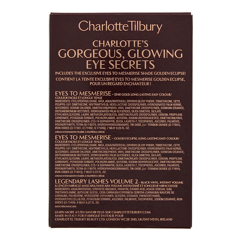 Charlotte Tilbury Gorgeous, Glowing Eye Secrets 3 Piece Gift Set: Mascara 8ml - 