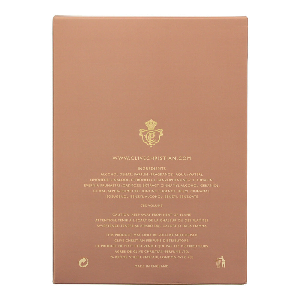 Clive Christian Private Collection E Green Fougere Parfum 50ml - Ingredients
