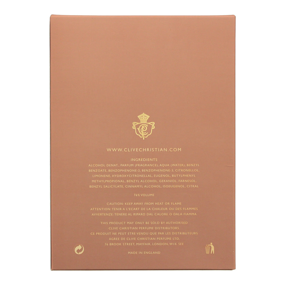 Clive Christian Private Collection V Fruity Floral Parfum 50ml - Ingredients