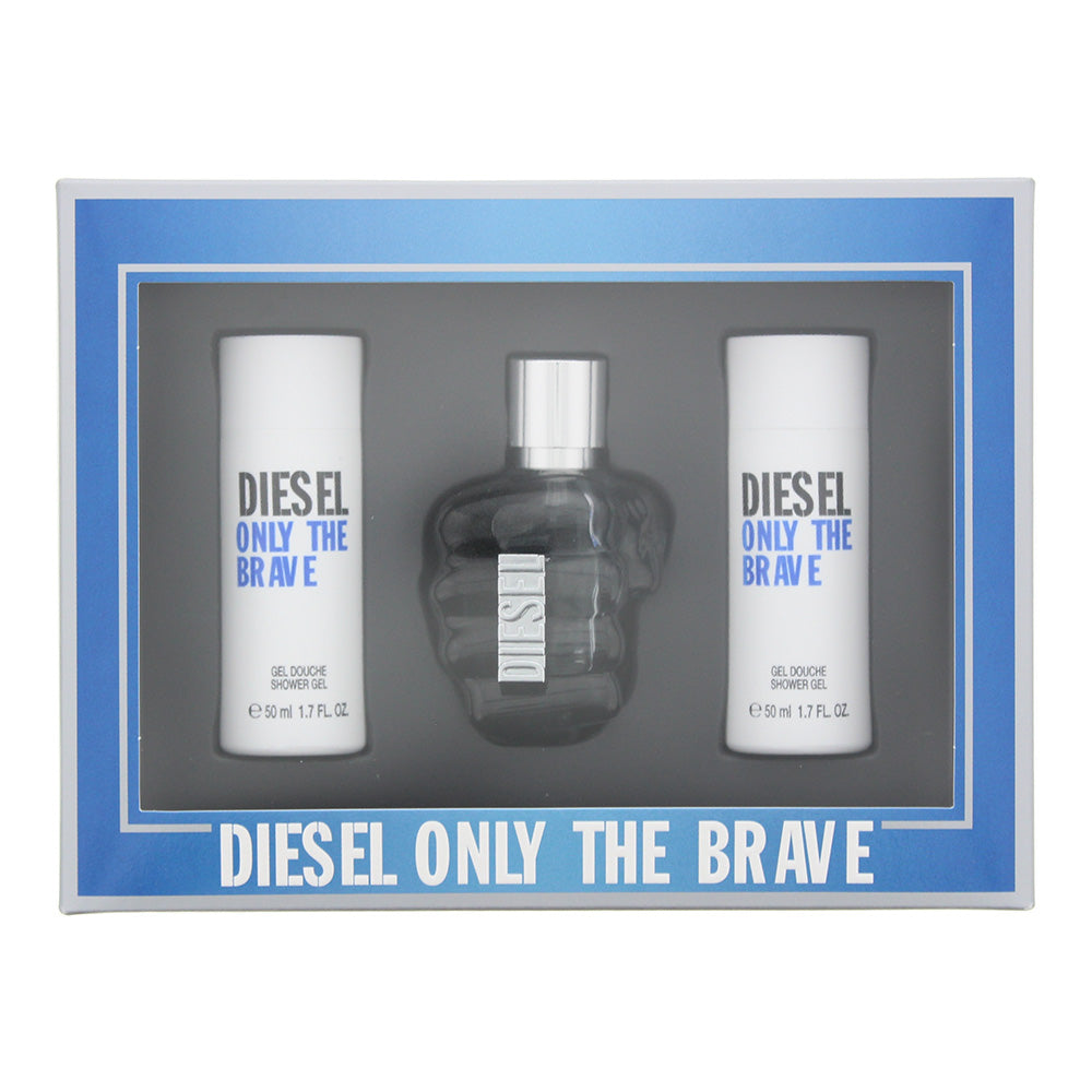Diesel Only The Brave 3 Piece Gift Set: Eau de Toilette 50ml - 2 x Shower Gel 50