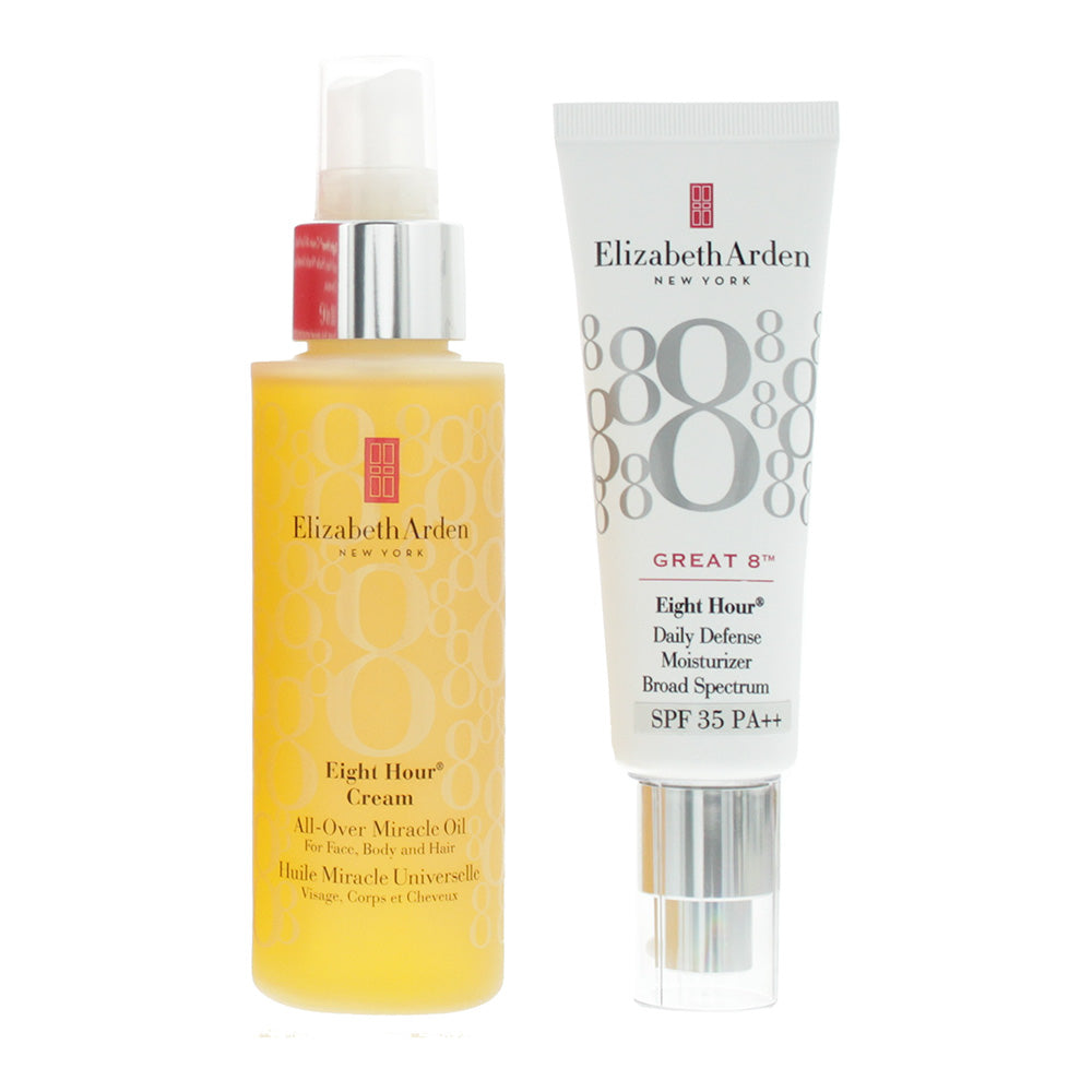Elizabeth Arden Eight Hour 2 Piece Gift Set: Oil 100ml - Moisturiser 45ml - Product