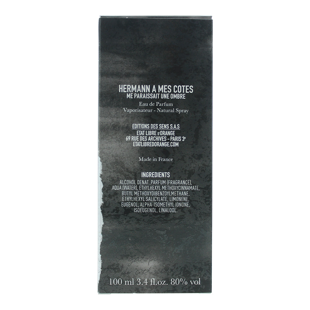 Etat Libre D'orange Hermann A Mes Cotes Eau de Parfum 100ml - Ingredients
