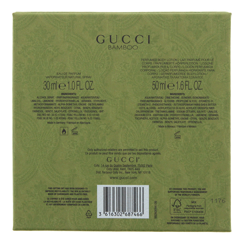 Gucci Bamboo Gift Set 30ml: Eau De Parfum 30ml - Body Lotion 50ml