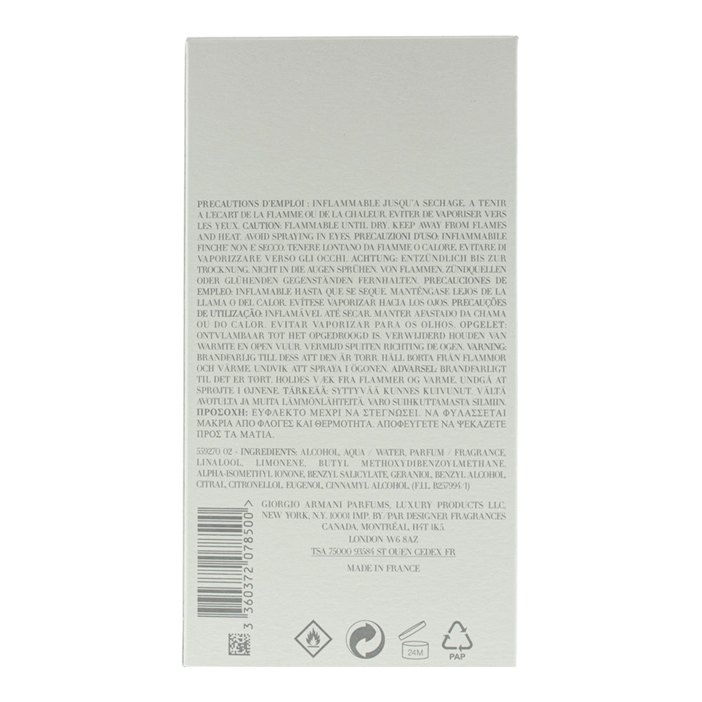 Giorgio Armani Acqua Di Giò Pour Homme Eau de Toilette 200ml - Ingredients