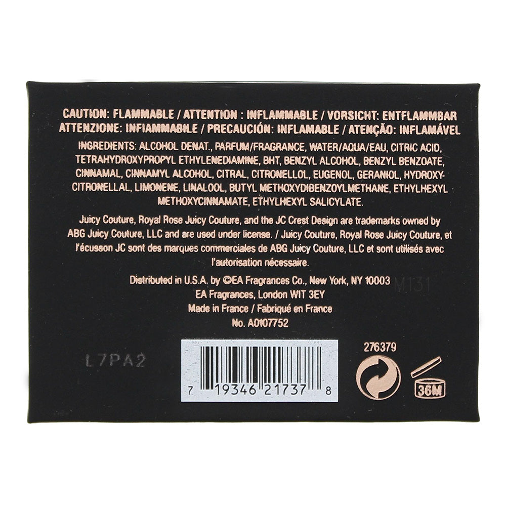 Juicy Couture Royal Rose Eau de Parfum 100ml - Ingredients