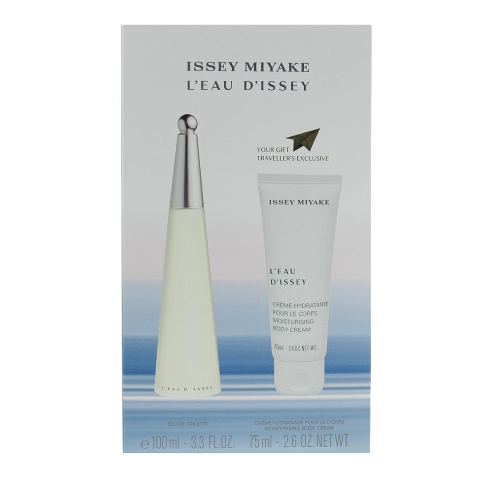 Issey Miyake L'eau D'issey 2 Piece Gift Set: Eau de Toilette 100ml - Body Cream  - Box