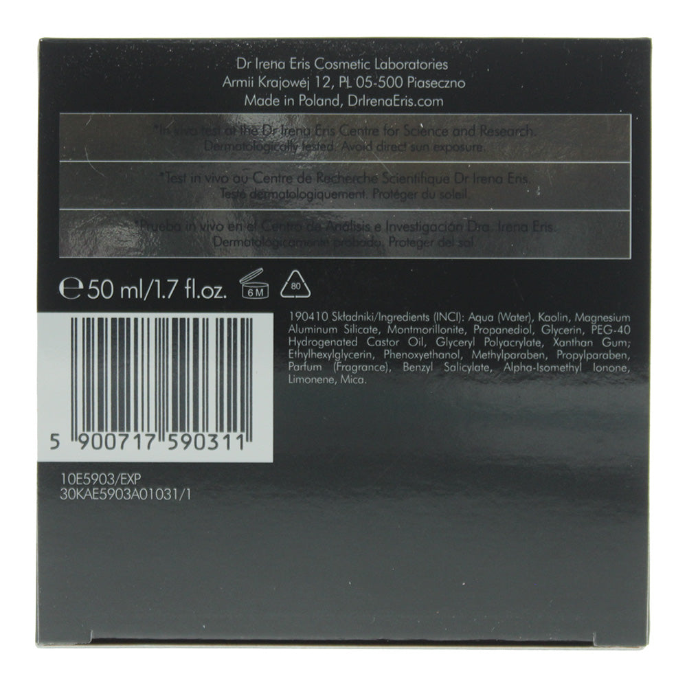 Dr Irena Eris Face Zone Detoxifying & Revitalising Black Mud Mask 50ml - Ingredients