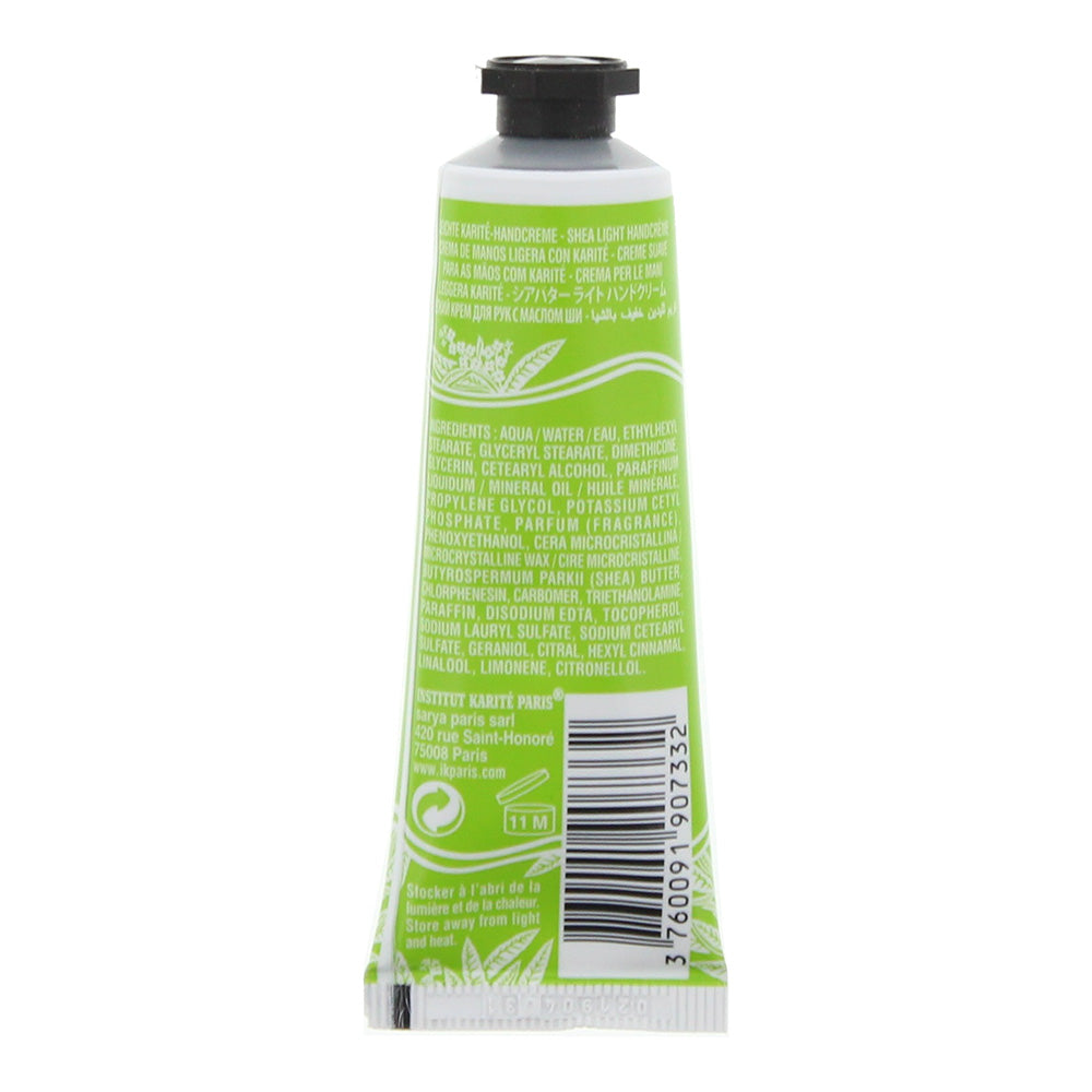 Institut Karite Paris Verbena & Shea Light Tube Hand Cream 30ml - Ingredients