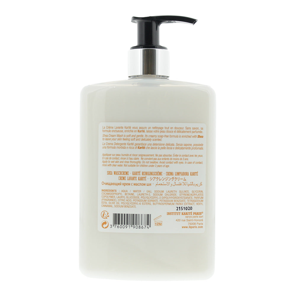Institut Karite Paris Almond And Honey Shea Cream Wash 500ml - Ingredients