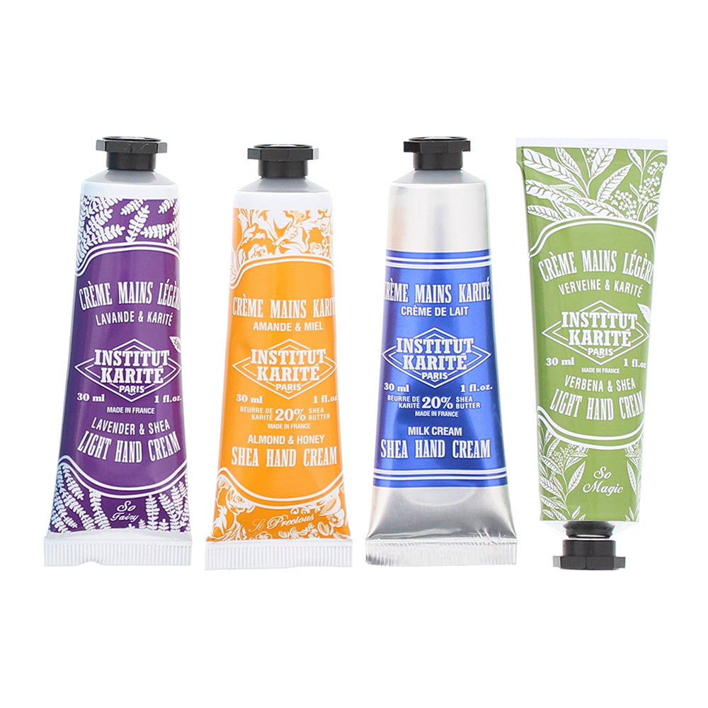 Institut Karite Paris Shea Gift Set 4 x Tube Hand Cream 30ml-Lavender-Almond & H - Product