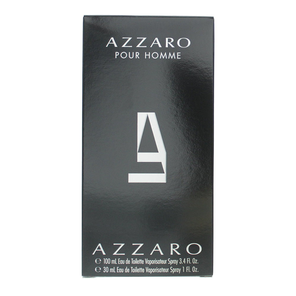Azzaro Pour Homme 2 Piece Gift Set: Eau de Toilette 100ml - Eau de Toilette 30ml - Box