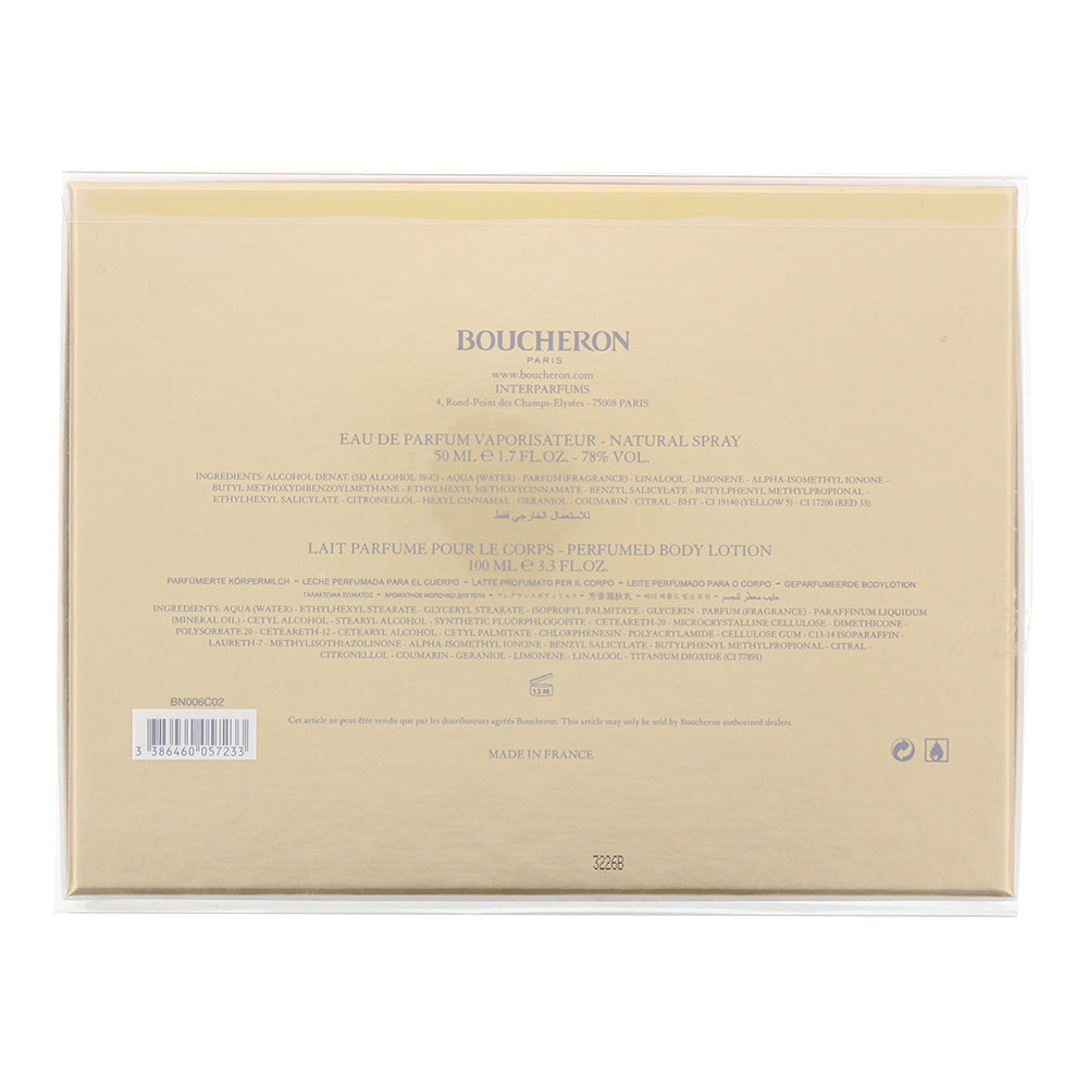Boucheron Place Vendôme 2 Piece Gift Set: Eau de Parfum 50ml - Body Lotion 100ml