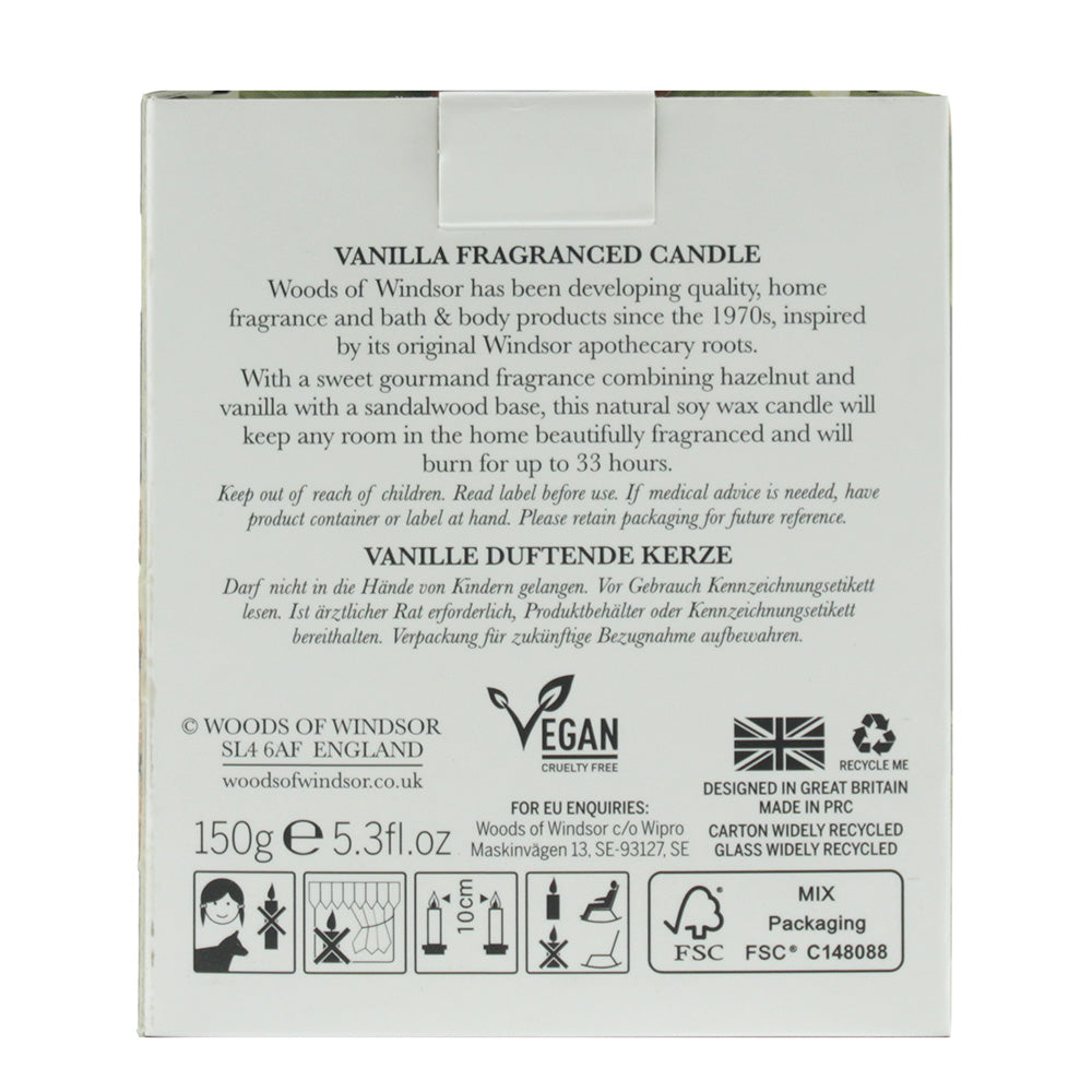 Woods Of Windsor Vanilla Candle 150g