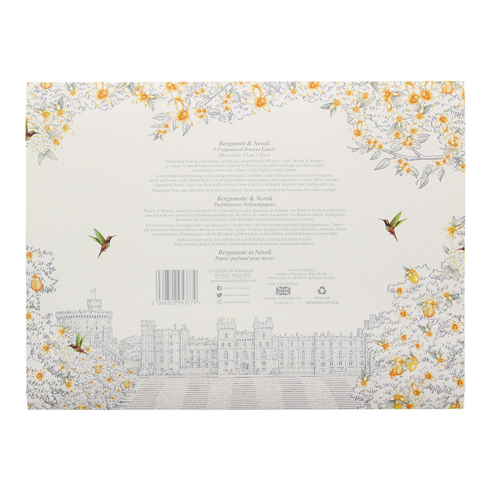 Woods Of Windsor Bergamot & Neroli Drawer Liner - 5 Pack