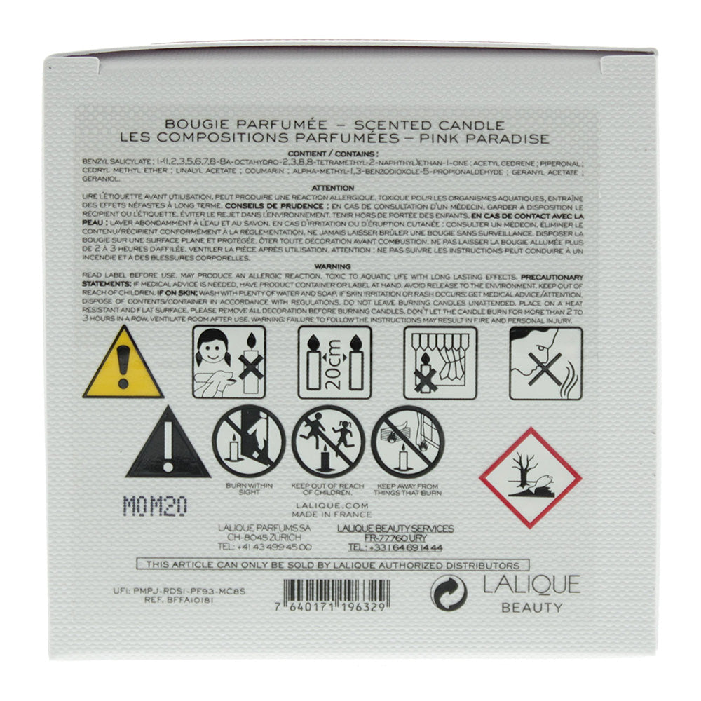 Lalique Pink Paradise Candle 190g