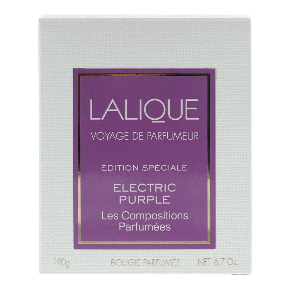 Lalique Electric Purple Candle 190g - Box