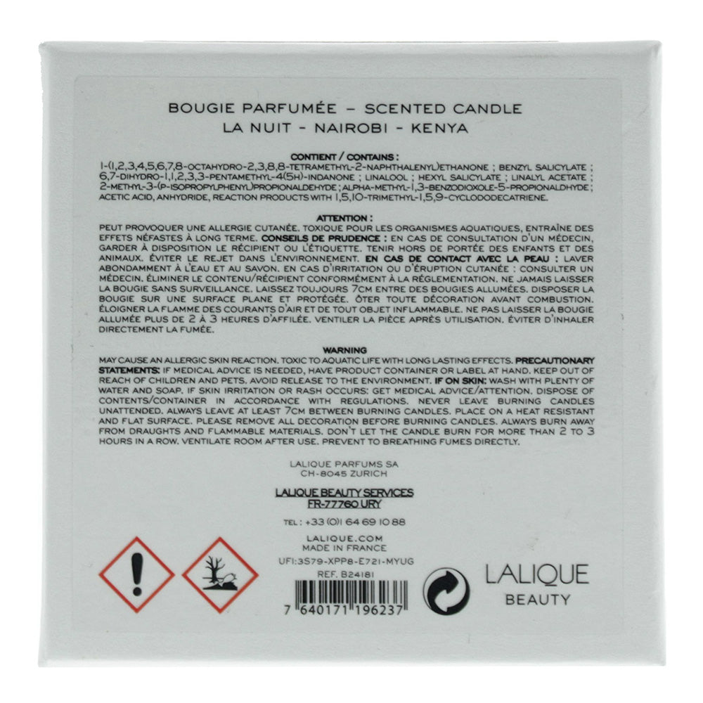 Lalique La Nuit Nairobi Kenya Candle 190g