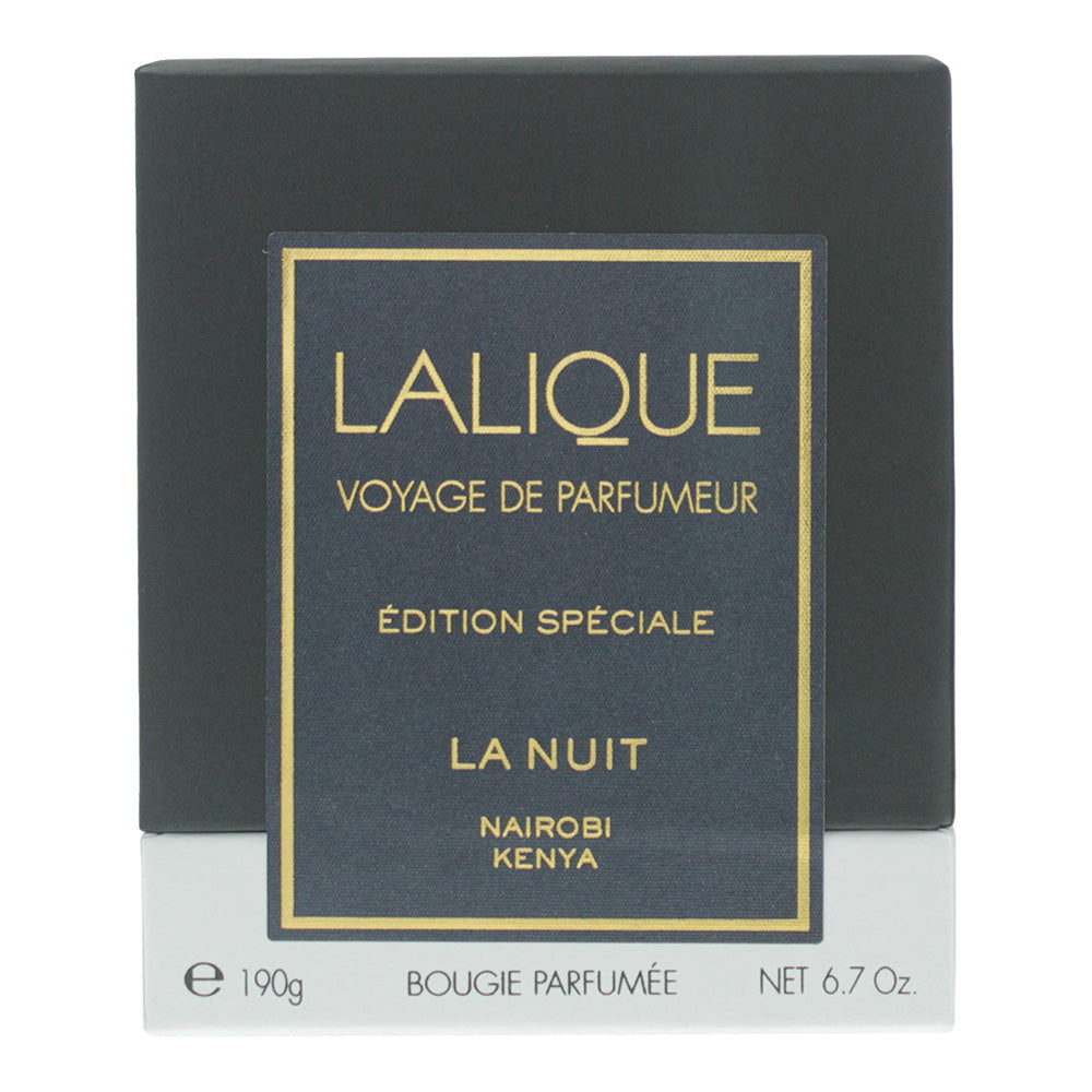 Lalique La Nuit Nairobi Kenya Candle 190g - Box