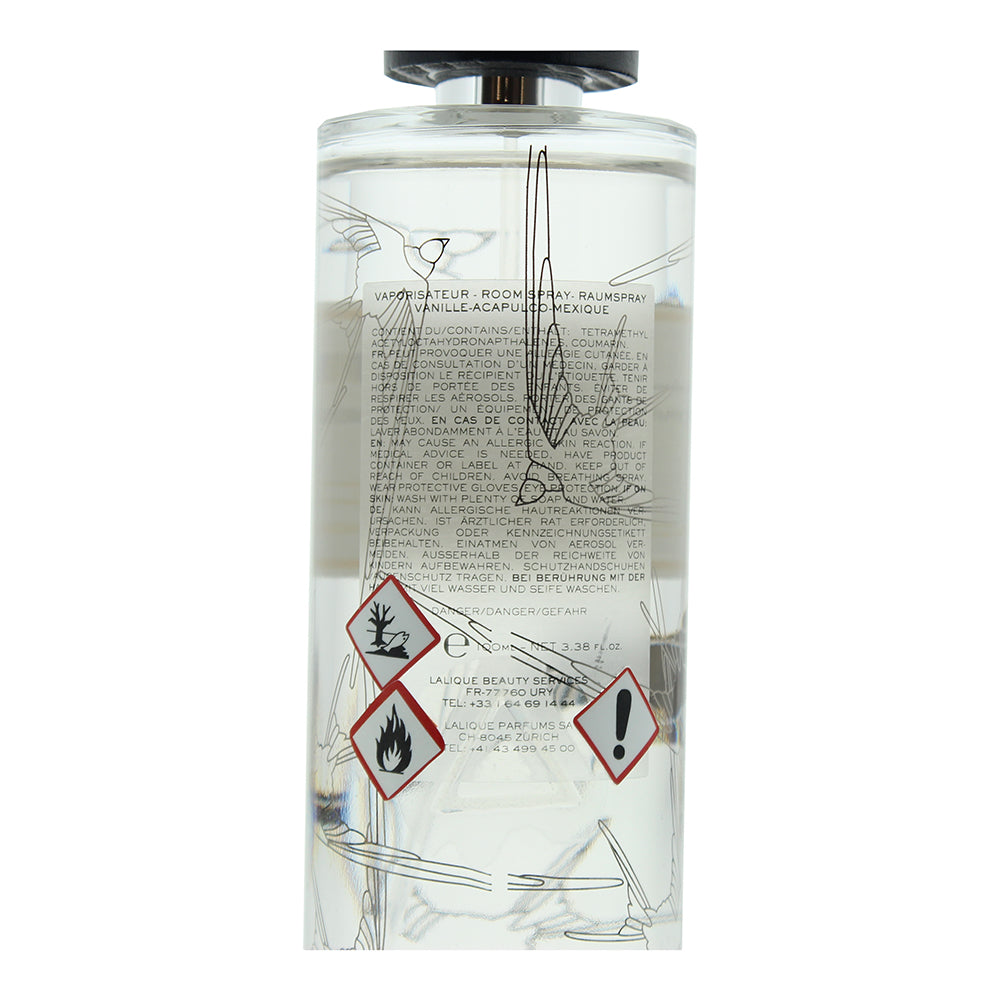 Lalique Vanille Acapulco Mexique Room Spray 100ml - Ingredients