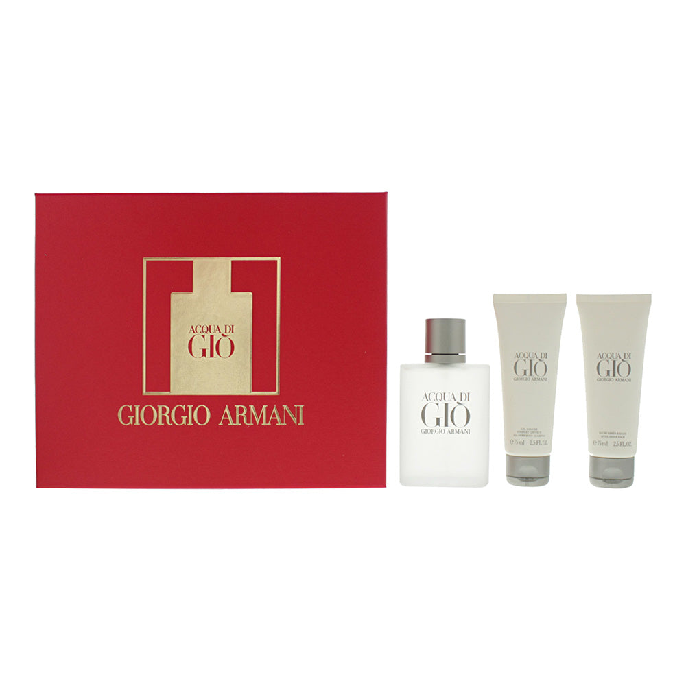 Giorgio Armani Acqua Di Gio 3 Piece Gift Set: Eau de Toilette 100ml - Shower Gel