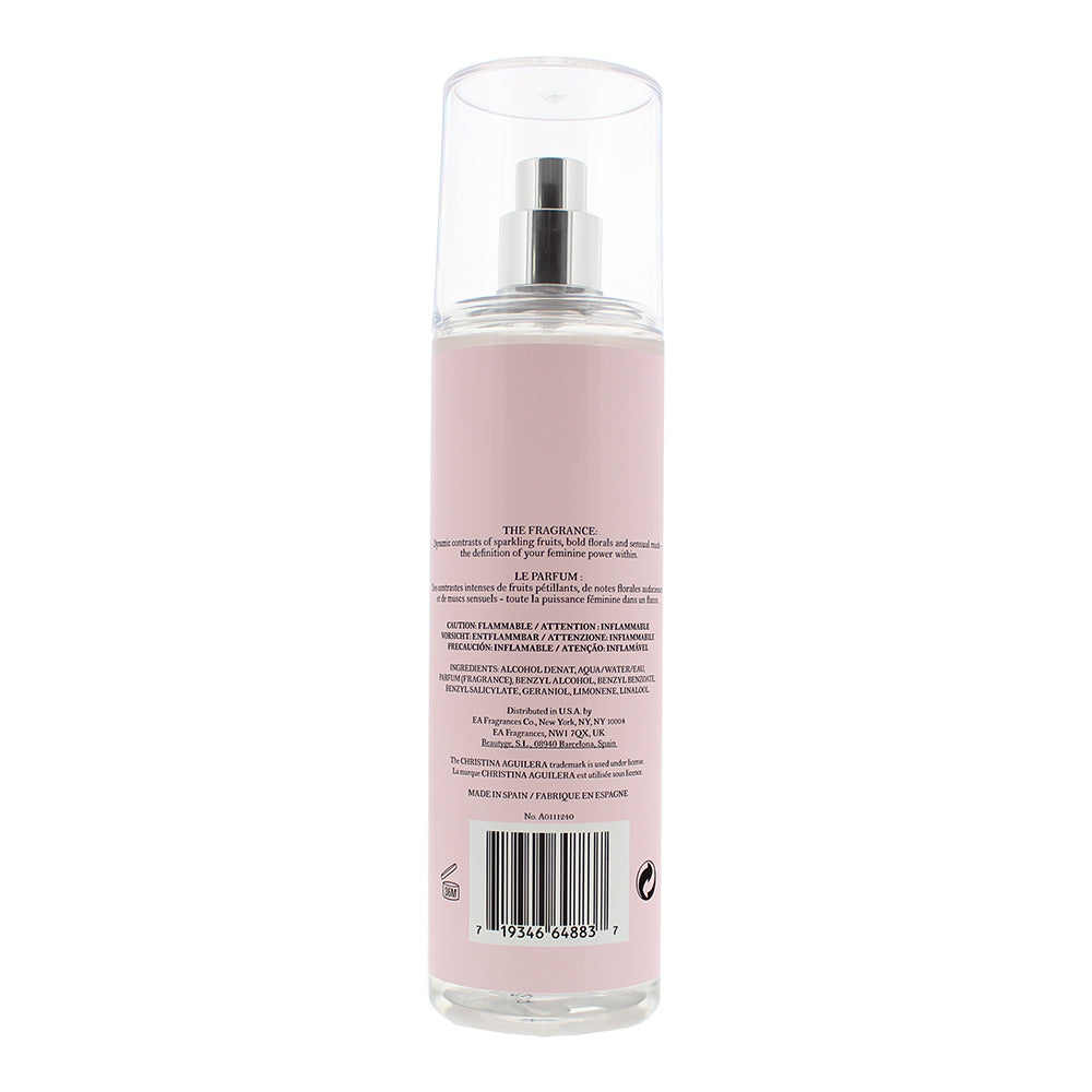 Christina Aguilera Definition Fragrance Mist 236ml - Ingredients