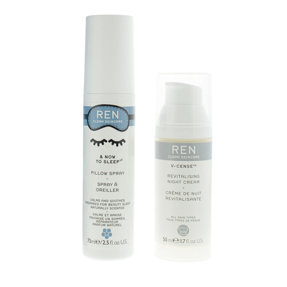 Ren 2 Piece Gift Set: Pillow Spray 75ml - Night Cream 50ml - Product