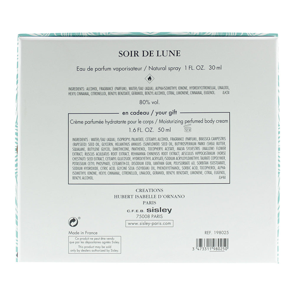 Sisley Soir De Lune 2 Piece Gift Set: Eau De Parfum 30ml - Perfumed Body Cream 50ml