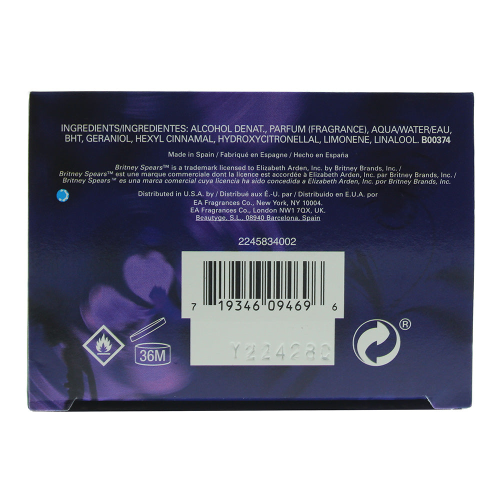 Britney Spears Midnight Fantasy Eau de Parfum 50ml - Ingredients