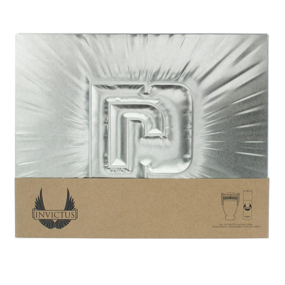 Paco Rabanne Invictus 2 Piece Gift Set: Eau de Toilette 200ml - Deodorant Spray  - Box
