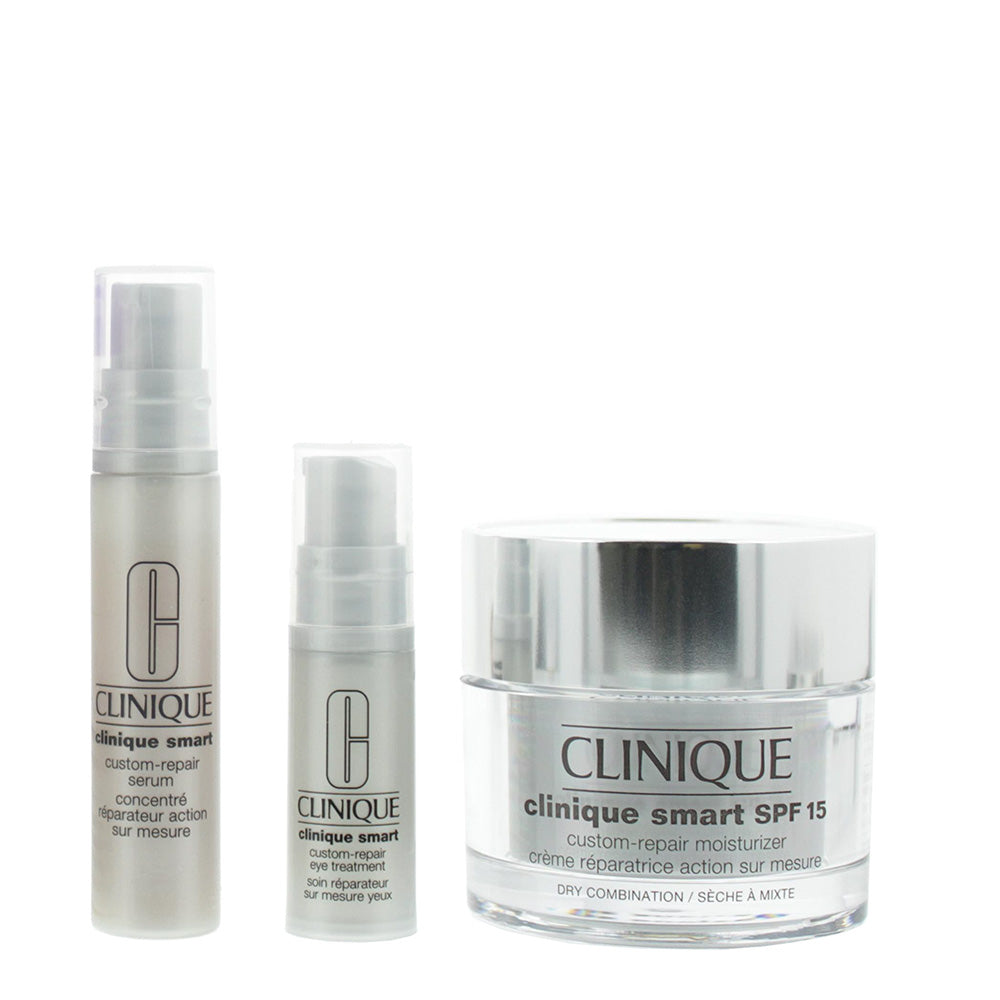 Clinique Derm Pro Solutions 3 Piece Gift Set: Clinique Smart SPF 15 Moisturiser 50ml - Clinique Smart Serum 10ml - Clinique Smart Eye Treatment 5ml - Product