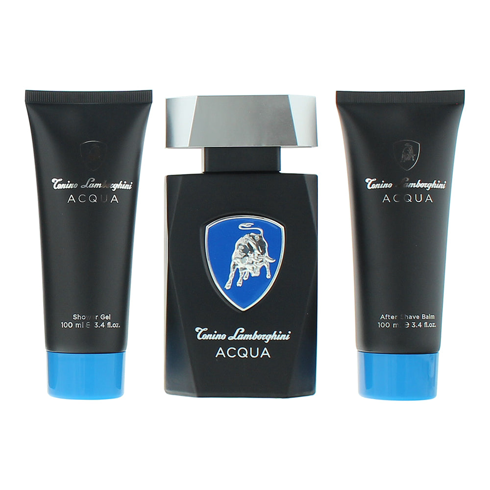 Tonino Lamborghini Acqua 3 Piece Gift Set: Eau de Toilette 125ml - Shower Gel 10 - Product