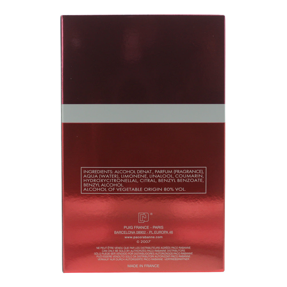 Paco Rabanne Ultrared Man Eau De Toilette 100ml