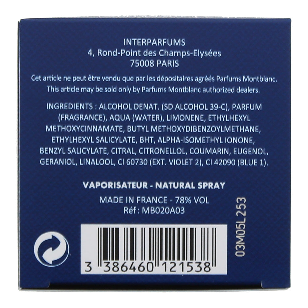 Montblanc Explorer Ultra Blue Eau De Parfum 30ml Travel Spray