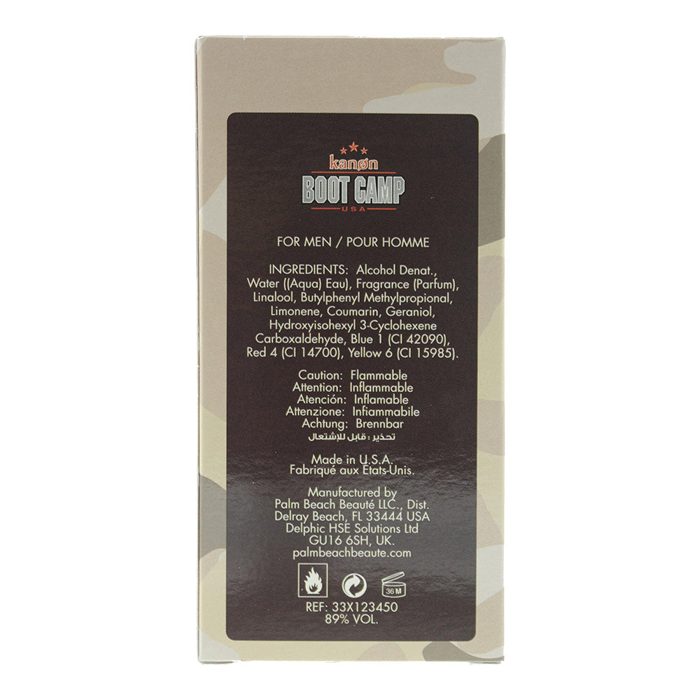 Kanon Desert Soldier Boot Camp Warrior Eau De Toilette 100ml