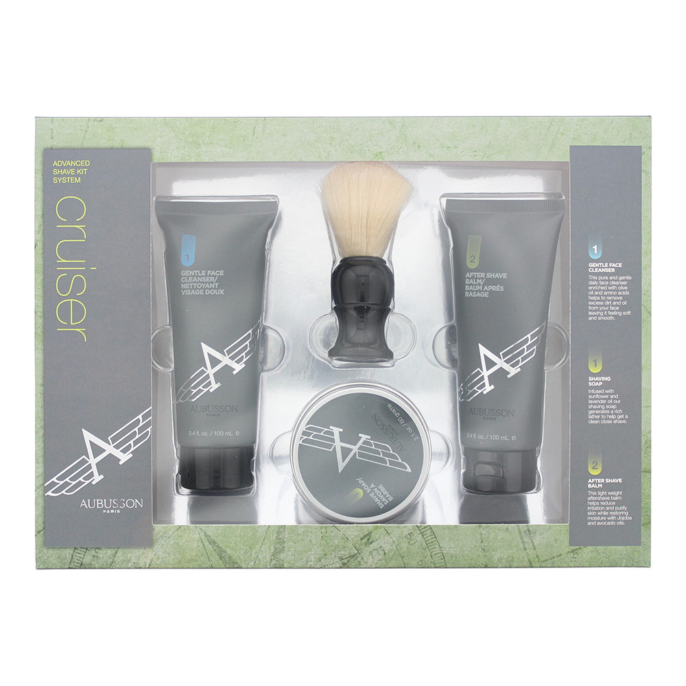 Aubusson Paris Cruiser 4 Piece Gift Set: Aftershave Balm 100ml - Cleanser 100ml 
