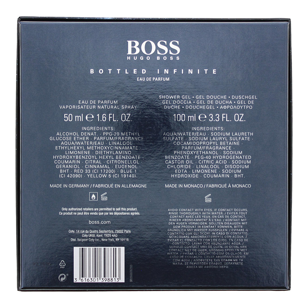 Hugo Boss Bottled Infinite 2 Piece Gift Set: Eau De Parfum 50ml - Shower Gel 100ml