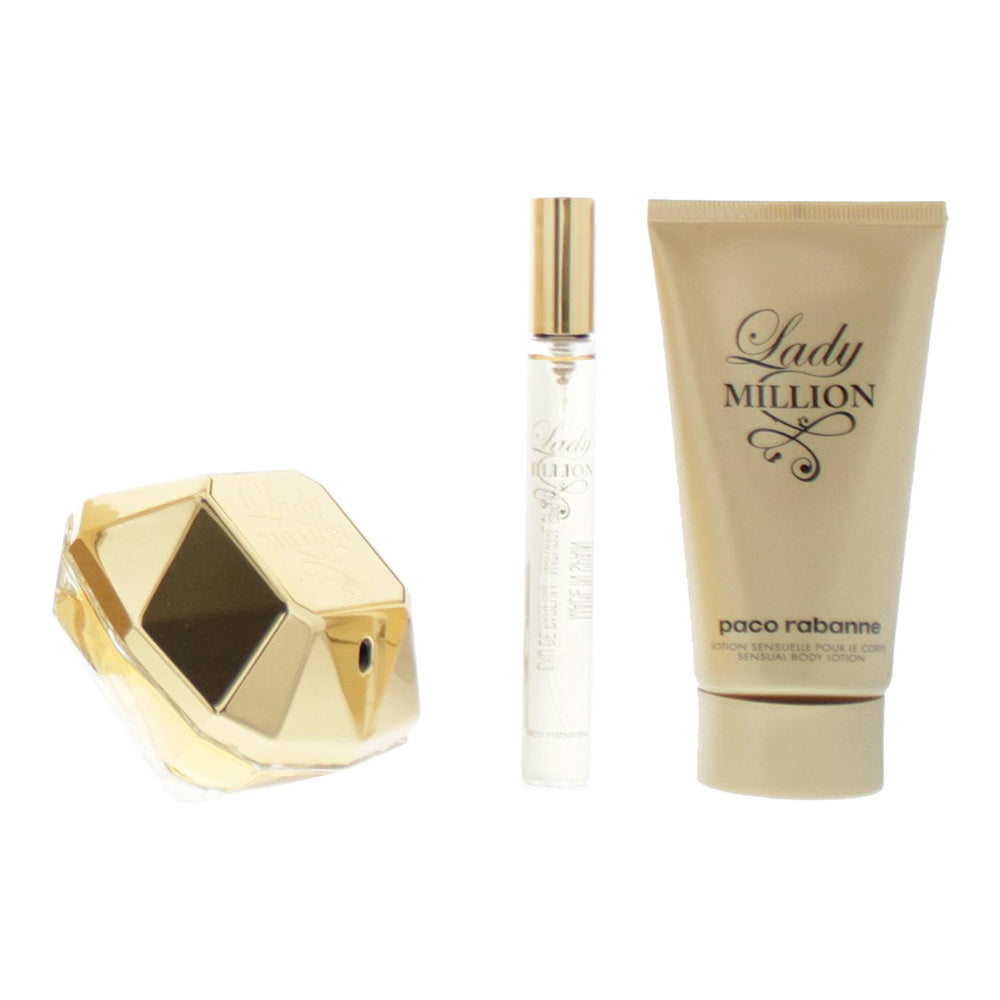 Paco Rabanne Lady Million 3 Piece Gift Set: Eau de Parfum 50ml - Eau de Parfum 1 - Product