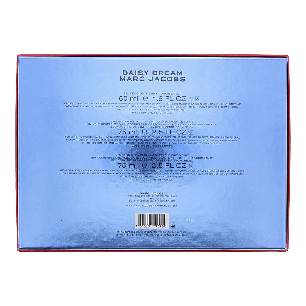 Marc Jacobs Daisy Dream 3 Piece Gift Set: Eau de Toilette 50ml - Body Lotion 75m - Ingredients