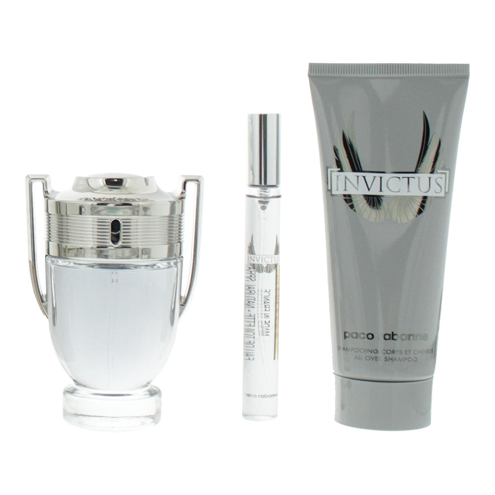 Paco Rabanne Invictus 3 Piece Gift Set: - Product