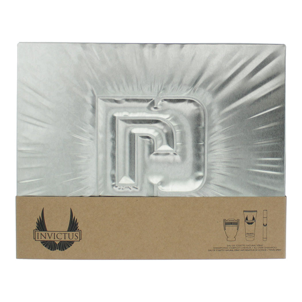 Paco Rabanne Invictus 3 Piece Gift Set: - Box