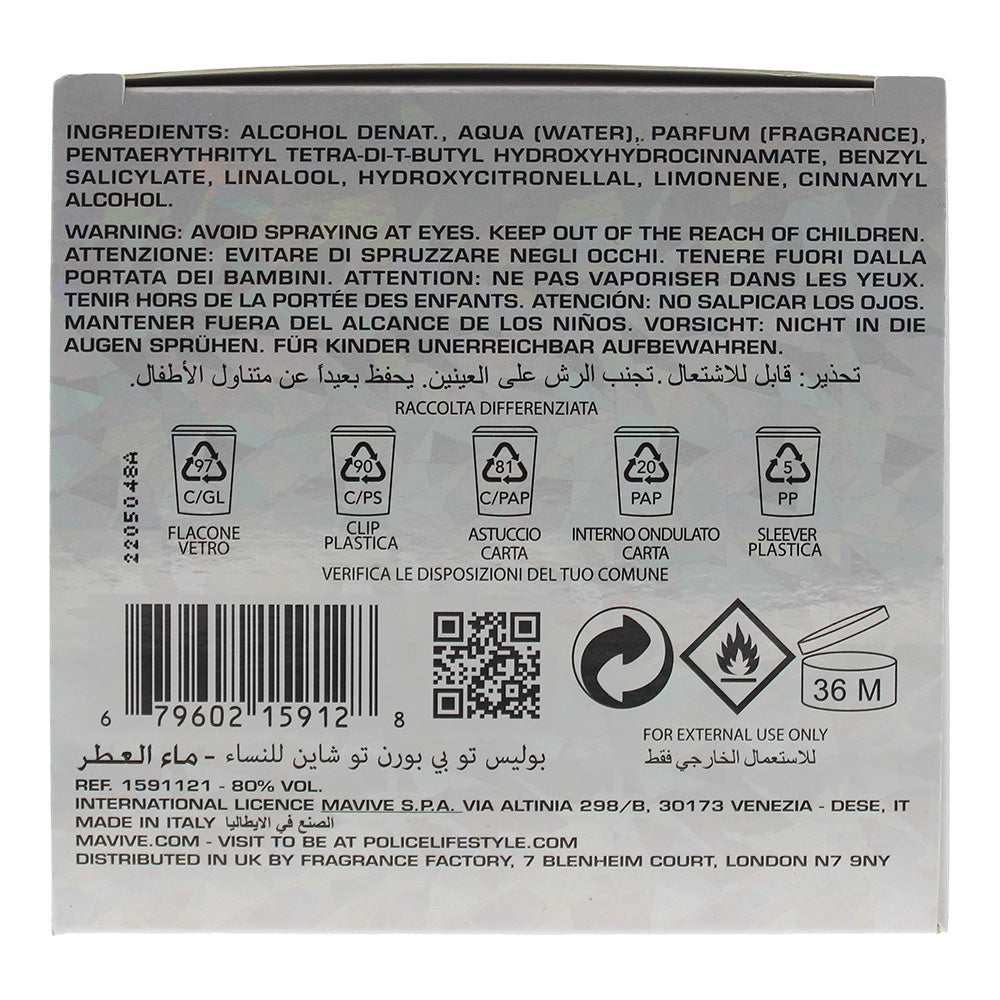 Police To Be Born To Shine Eau De Parfum 125ml