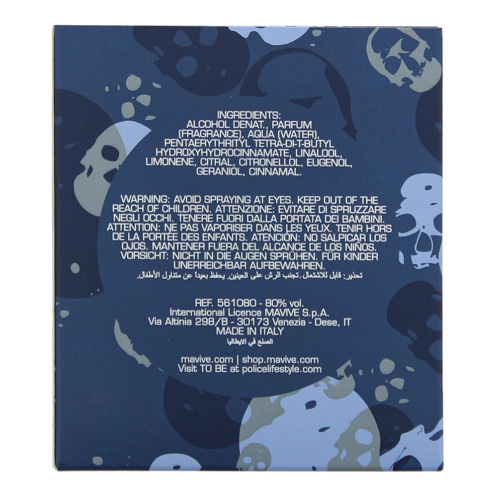 Police To Be Camouflage Blue Eau De Toilette 75ml