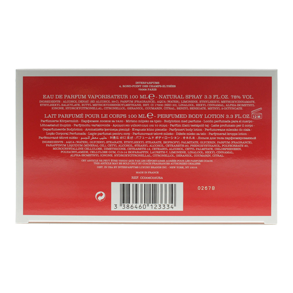 Coach Poppy 2 Piece Gift Set: Eau De Parfum 100ml - Body Lotion 100ml